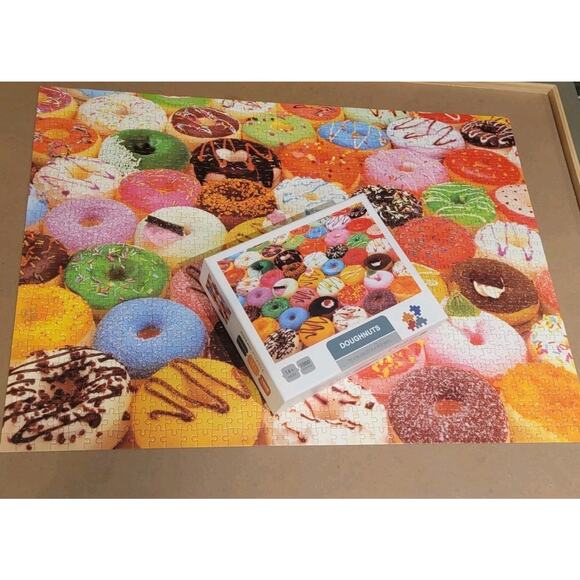 1000 piece Jigsaw puzzle Doughnuts Complete - Picture 3 of 7